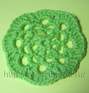круглый мотив крючком